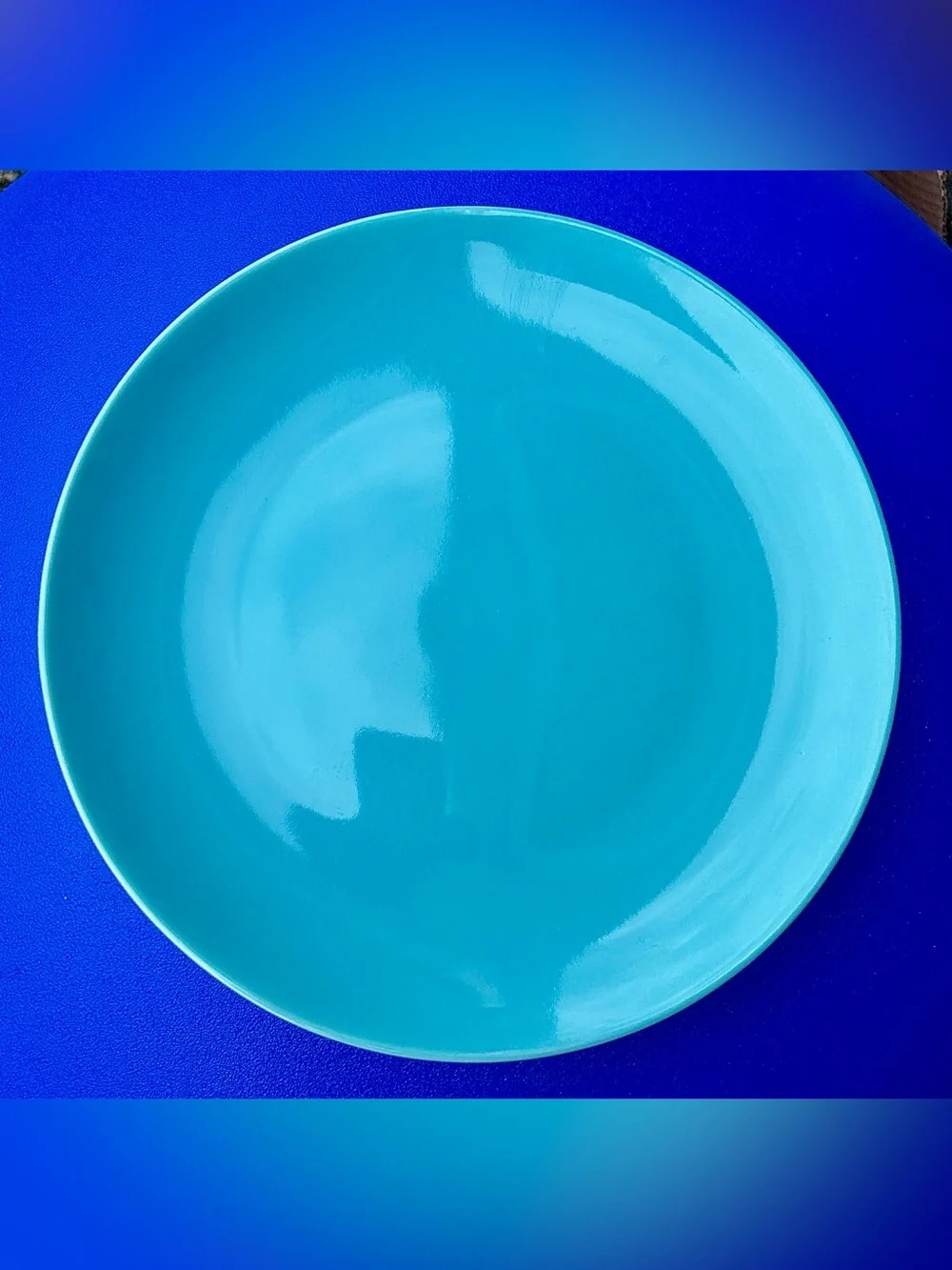 Vtg Discontinued IKEA FARGRIK Turquoise Dinner Plate